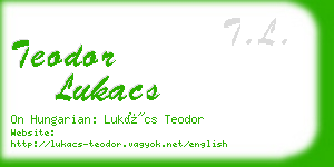 teodor lukacs business card